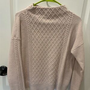 Ann Taylor Soft Pink Cowl Neck Sweater